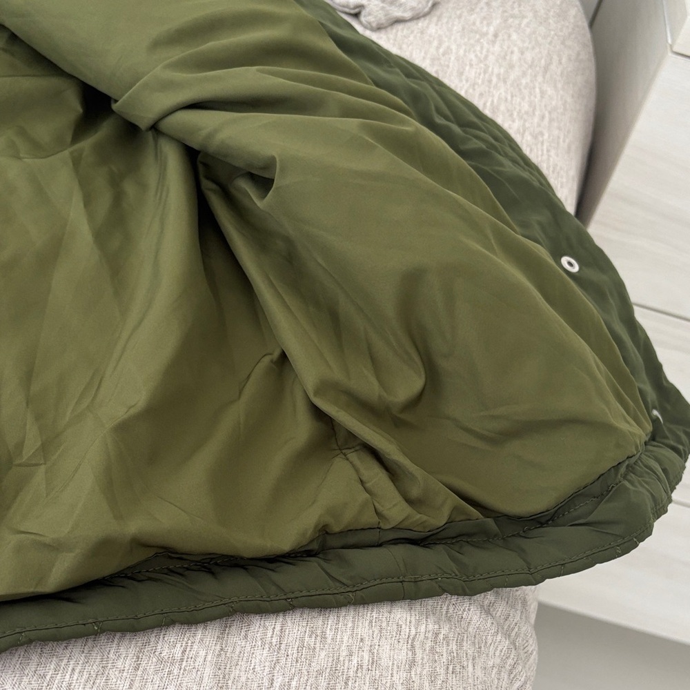Aqua Olive Quilted Jacket - Picture 9 of 10